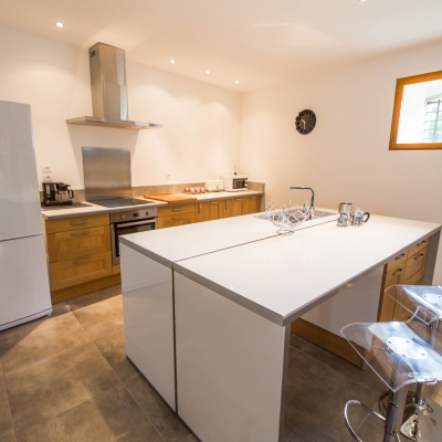 Cuisine du loft dans gîte près de la cité de Carcassonne